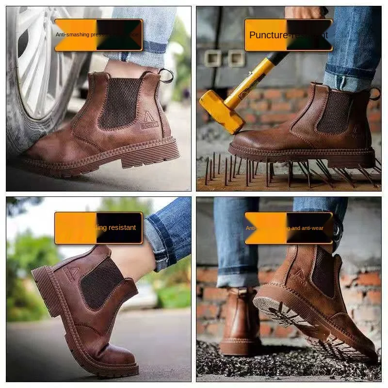 

Men's shoes, labor insurance shoes, men's anti-smashing and anti-piercing work shoes, safety shoes, lightweight and breathable s