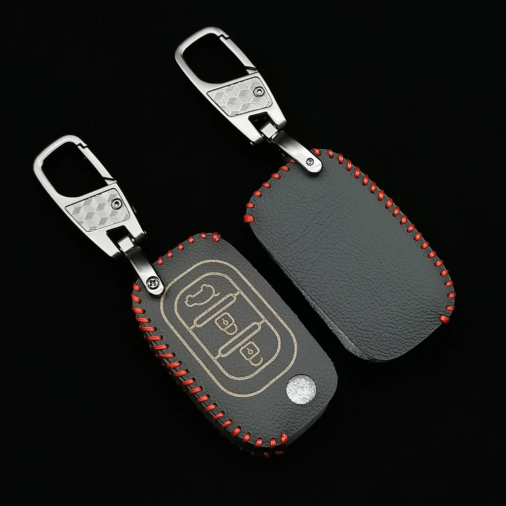

Car Flip keys Leather Cases Fob Cover For LADA Sedan Largus Kalina Granta Vesta X-Ray XRay Folding Keychain Key Ring