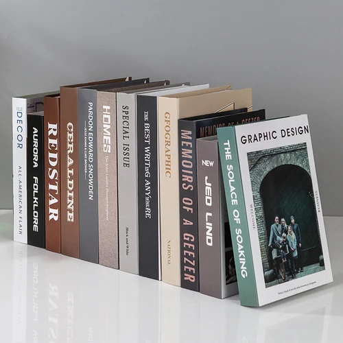 12-200 креативное моделирование украшения реквизит современные поддельные книги Имитационные книги Гостиная ТВ шкаф книги аксессуары для мебели - Цвет: 12 books