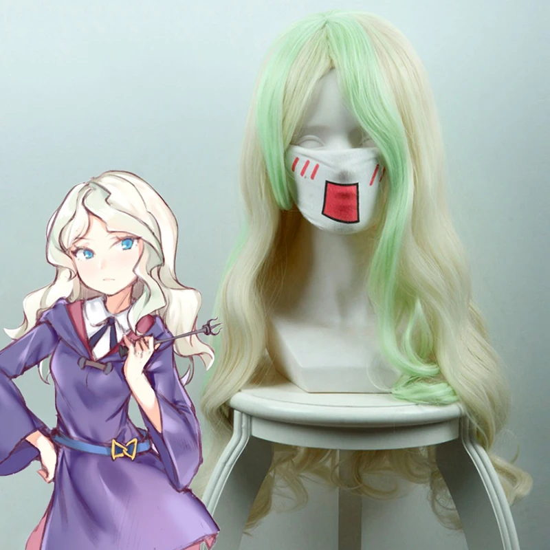 Anime Little Witch Academia Cosplay Wigs Diana Cavendish Cosplay Heat Resistant Synthetic Wig Hair Halloween Carnival Party