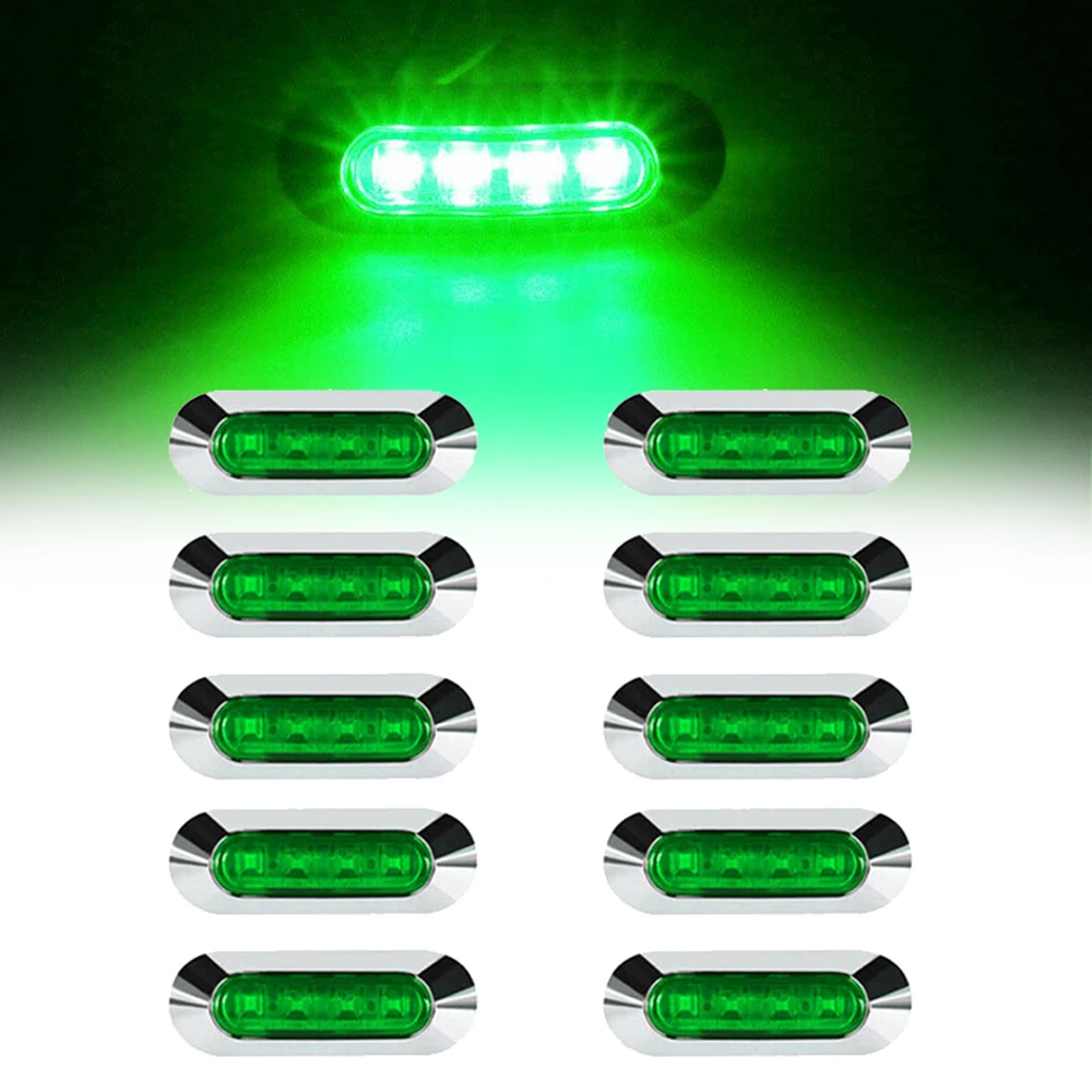 

Van Side Marker Lights 10x 4 LED Bus Clearance Lorries Trailers Trucks