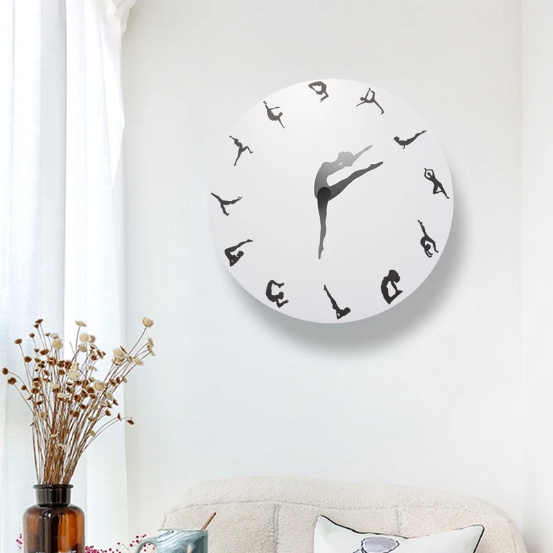 Настенные часы Timelike акриловые с изображением балерины танцующей девушки 30 х30 см