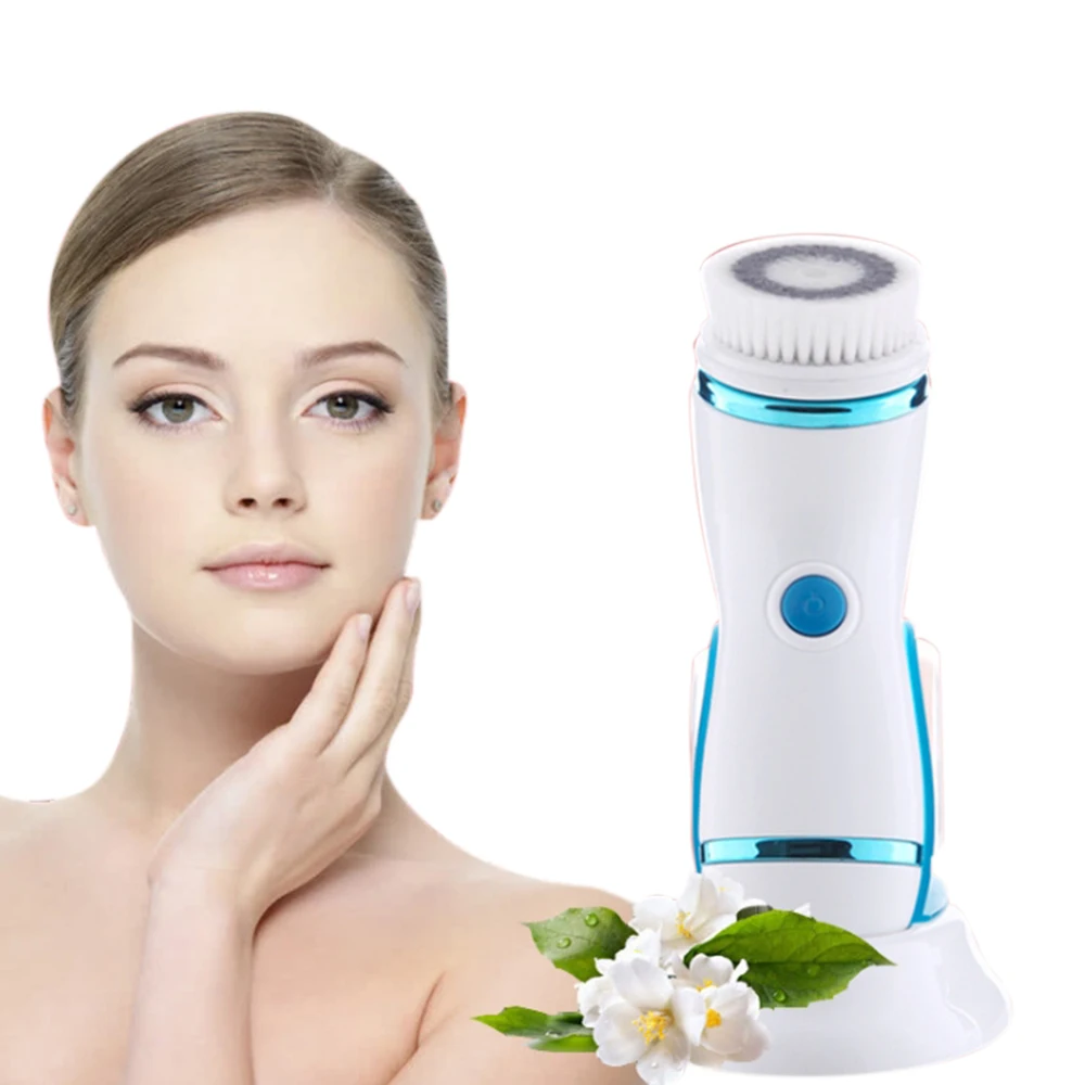 Электрическая Очищающая щетка для лица 4 в 1 перезаряжаемая чистки пор Массажная