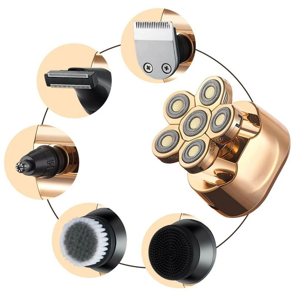 

Бритва Мужская аккумуляторная с ЖК-дисплеем, 6 в 1