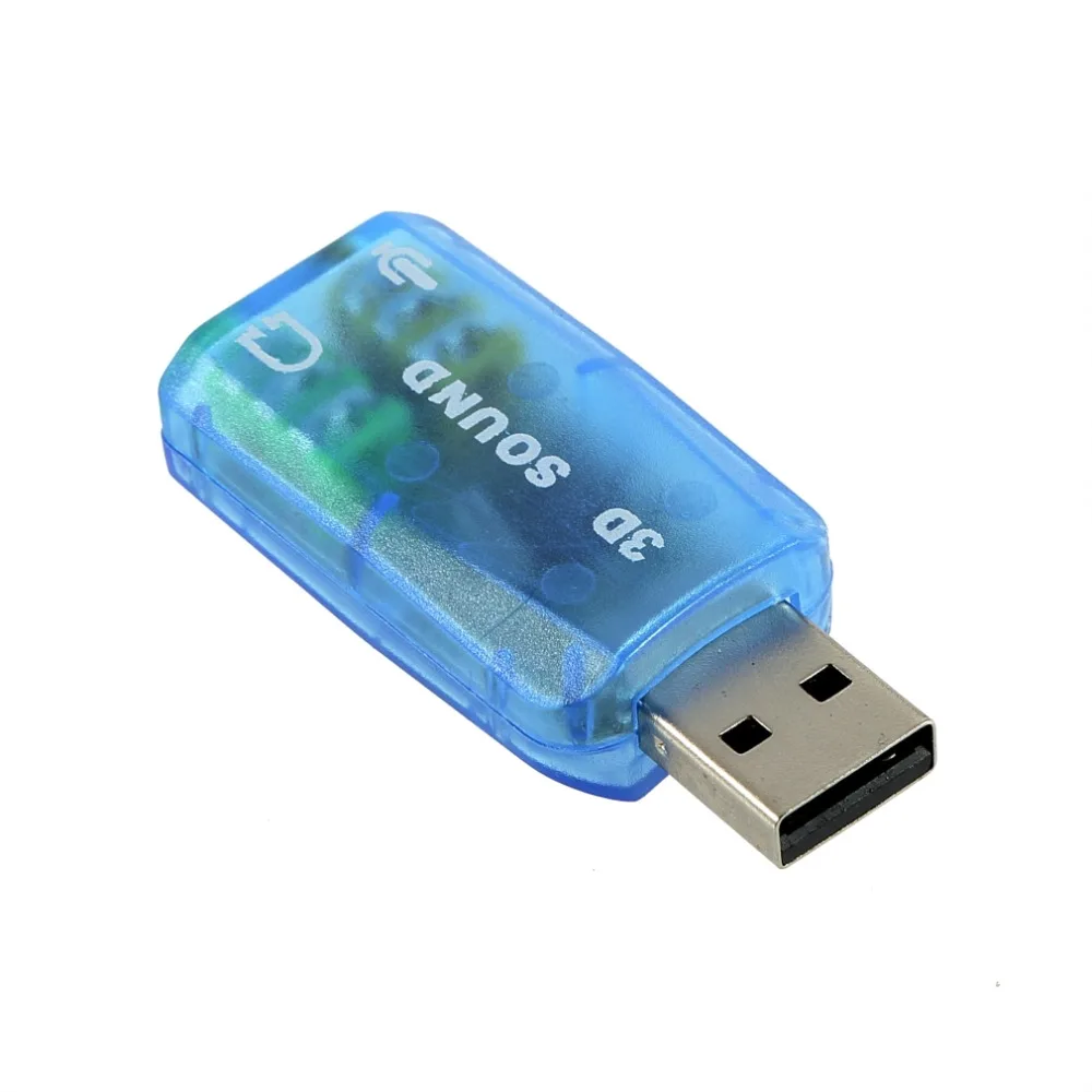 1 шт. 3D для аудио карты USB Микрофон/адаптер динамиков объемный звук 7 CH ноутбуков