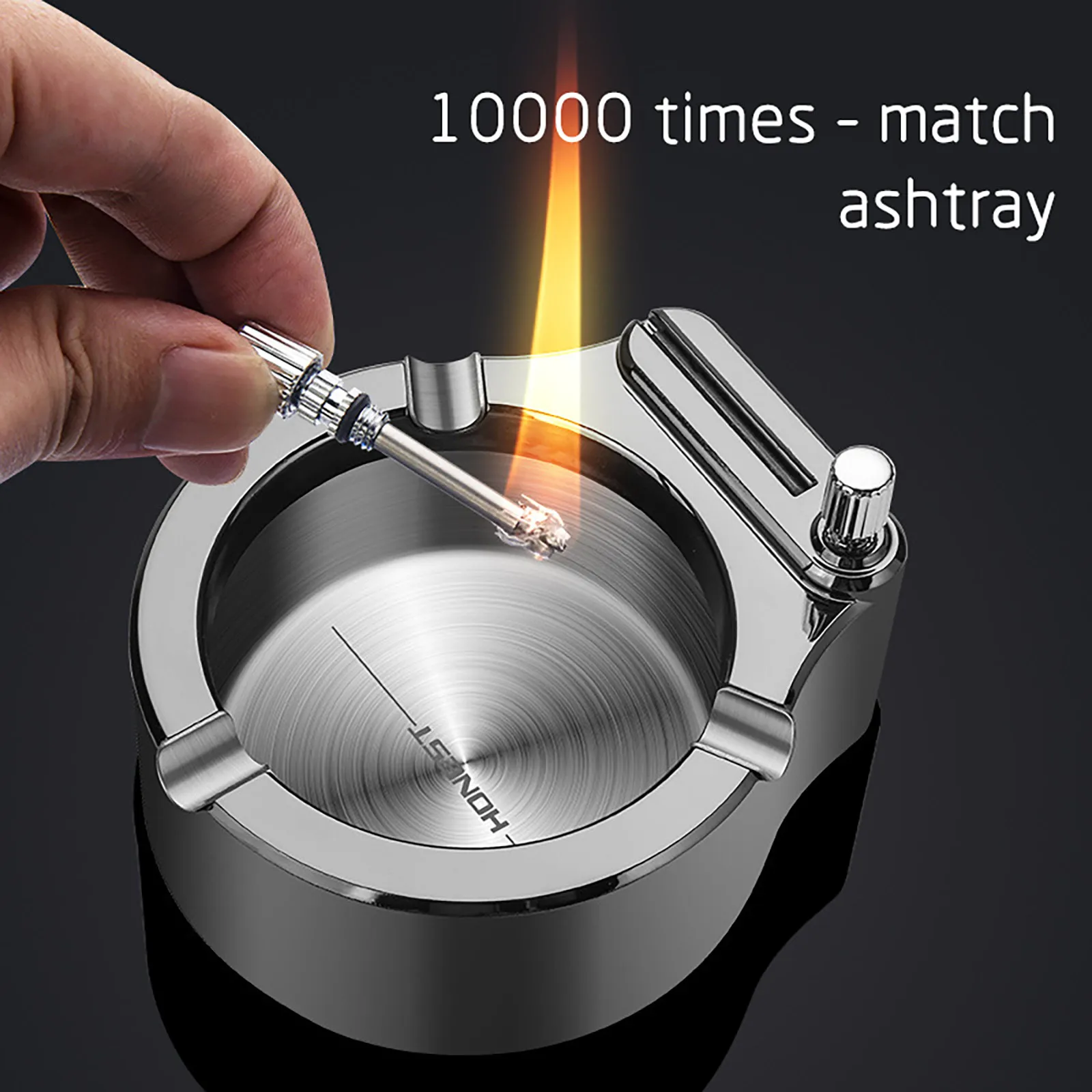 

Home Office Ashtray Ashtray With Cotton Core Waterproof Portable Lighter Durable Matchstick Lighter Gift For Men Father FN60