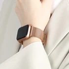 Ремешок из нержавеющей стали для часов apple watch 38, 42, 41, 45, 40 мм, 44, ремешок для iwatch, браслет серии SE 7, 6, 54321
