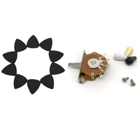 1pc 5 way lever switch selector guitar accessories with 10pc wool felt guitar picks ukulele picks