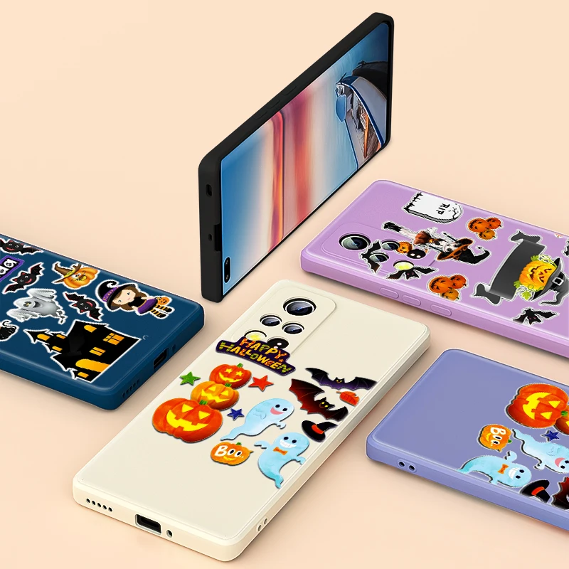 

Trick Or Treat For Honor 50 SE 30 30S 20 20i 20E 10X 10 9X 9C 9S Lite 5G Pro Liquid Silicone Soft Cover Phone Case