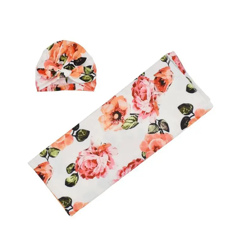 

Newborn Floral Snuggle Swaddle Blanket 86x137cm Baby Boys Girls Sleeping Bag Wrap Hat Cloth Photography Prop 0-4M Q1FE