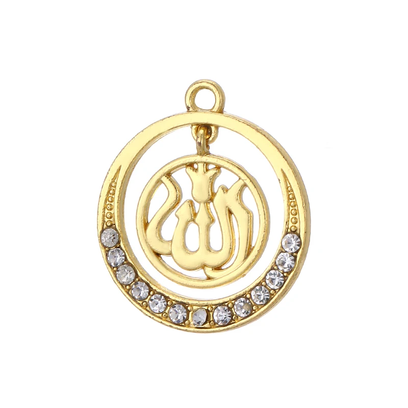 5 шт мусульманский Бог металлический циркон кулон для изготовления ювелирных