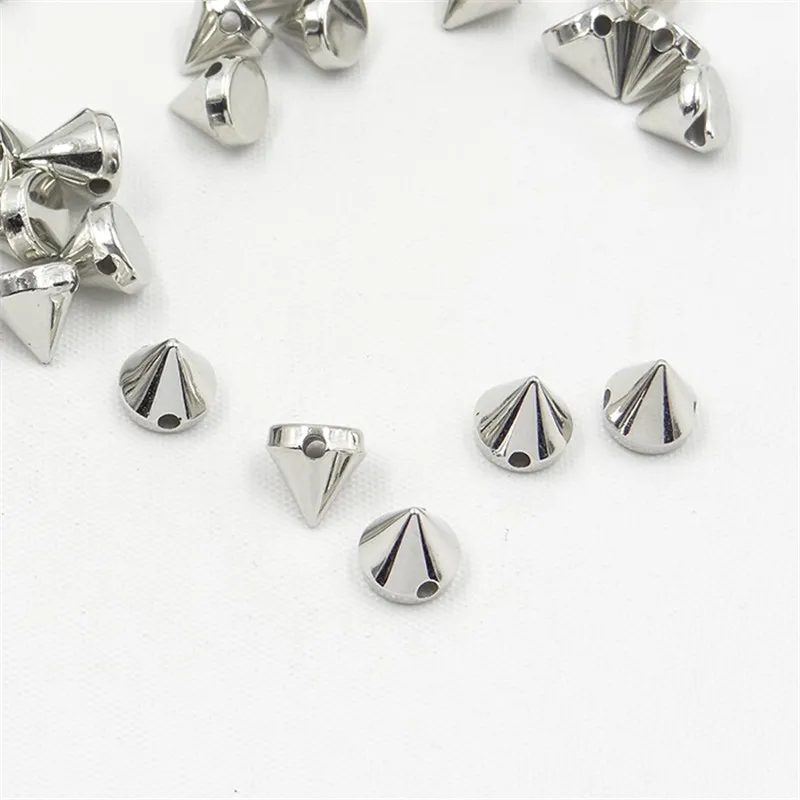 Серьги-гвоздики и Шипы серебристого цвета 8 мм 500 шт. | Дом сад
