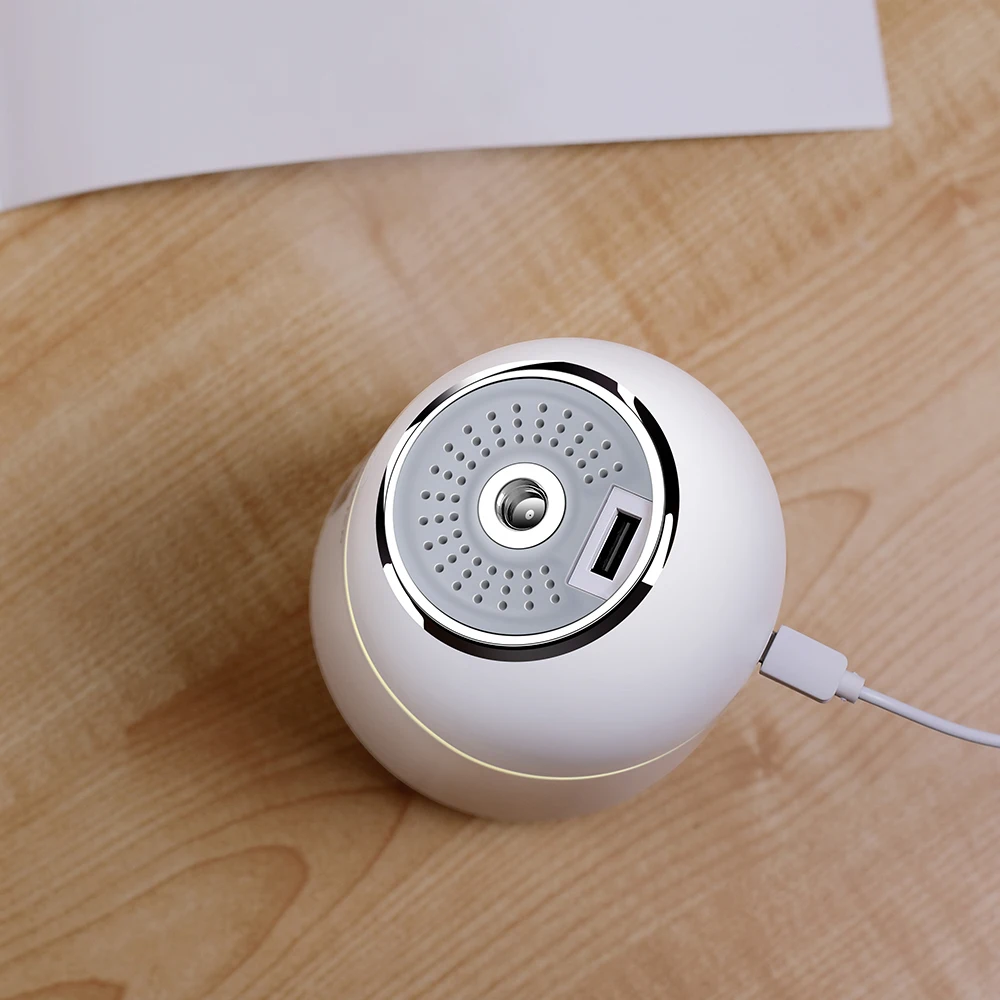 

330ML Ultrasonic Air Humidifier Mini Aroma Essential Oil Diffuser for Home Car USB Fogger Mist Maker with LED Night Lamp fan