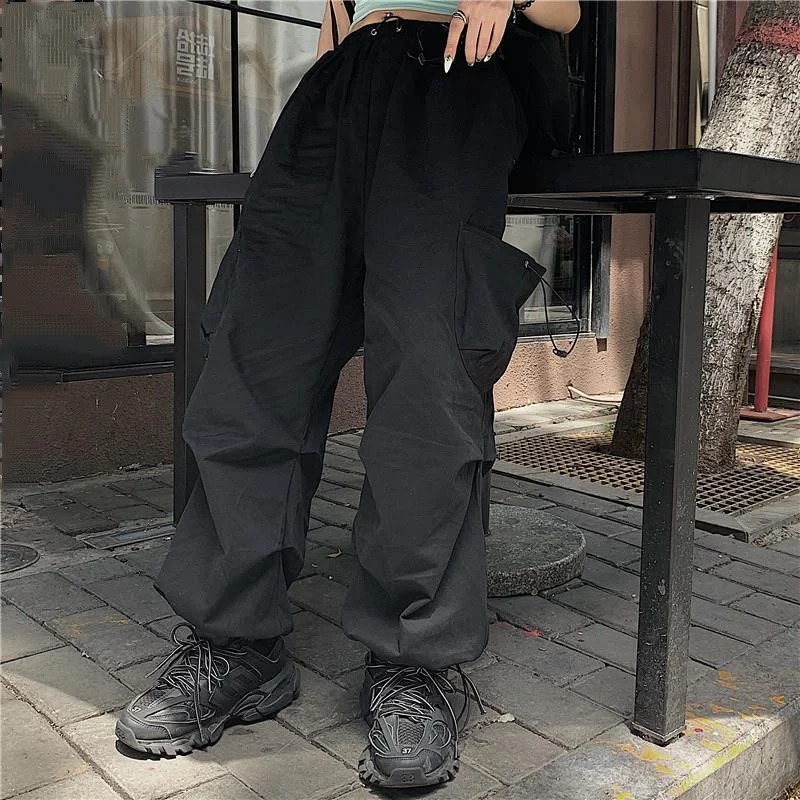 Брюки-карго женские в стиле панк уличная одежда джоггеры спортивные штаны