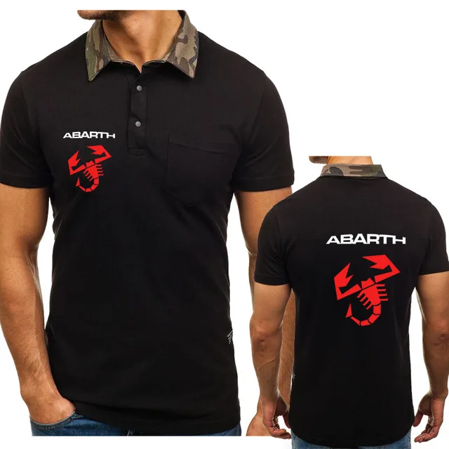 Мужская футболка поло с коротким рукавом для автомобиль Abarth повседневная и