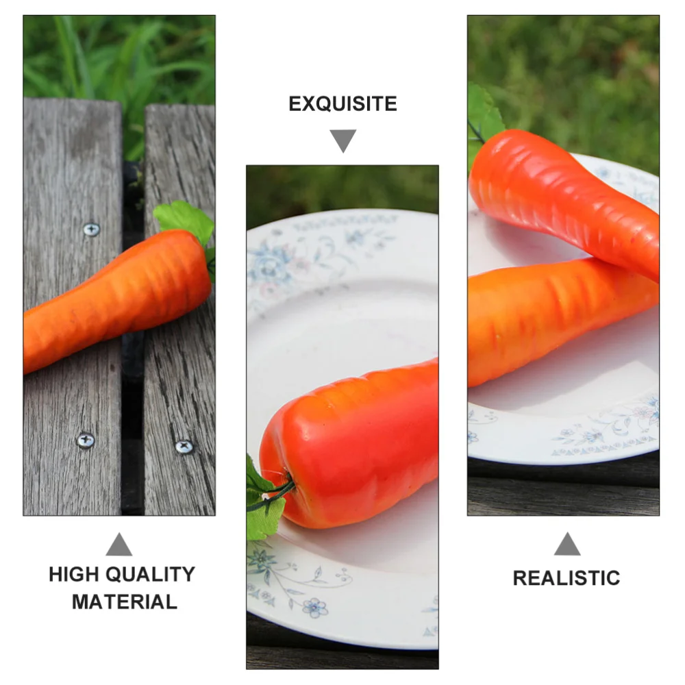 

12pcs Fake Carrot Decors Simulation Carrot Ornament Creative Carrot Decorations