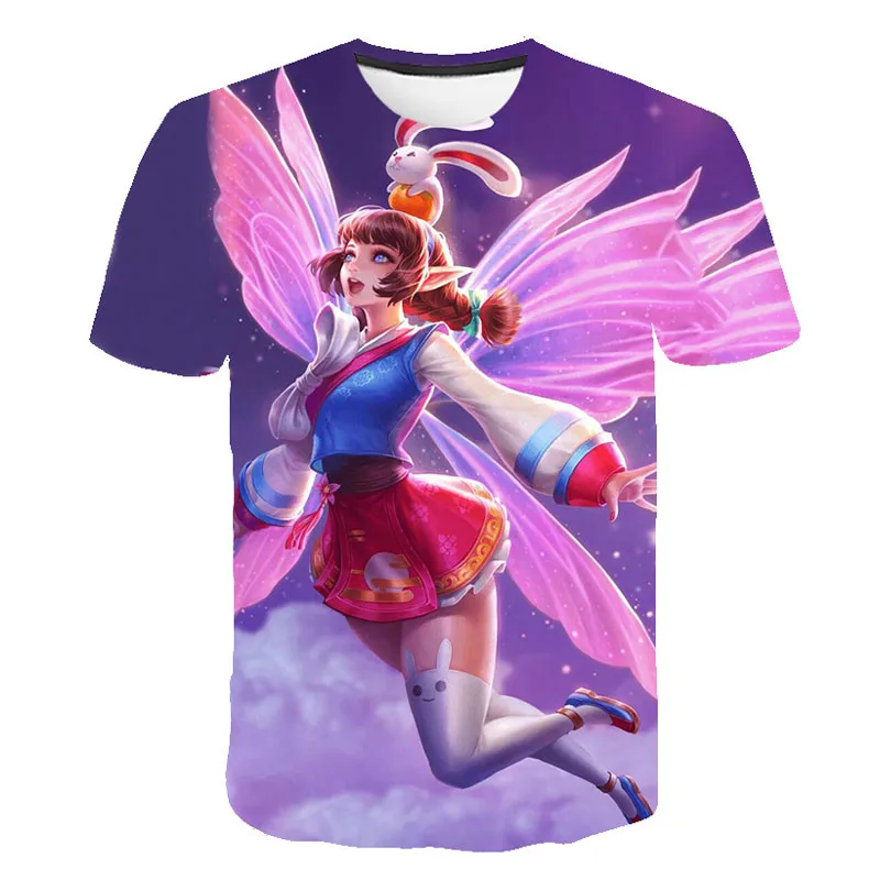 

2021 Summer Children's Anime 3D Printing Cute Dazzling Balloon Boys And Girls Fashion Short-Sleeved T-Shirt