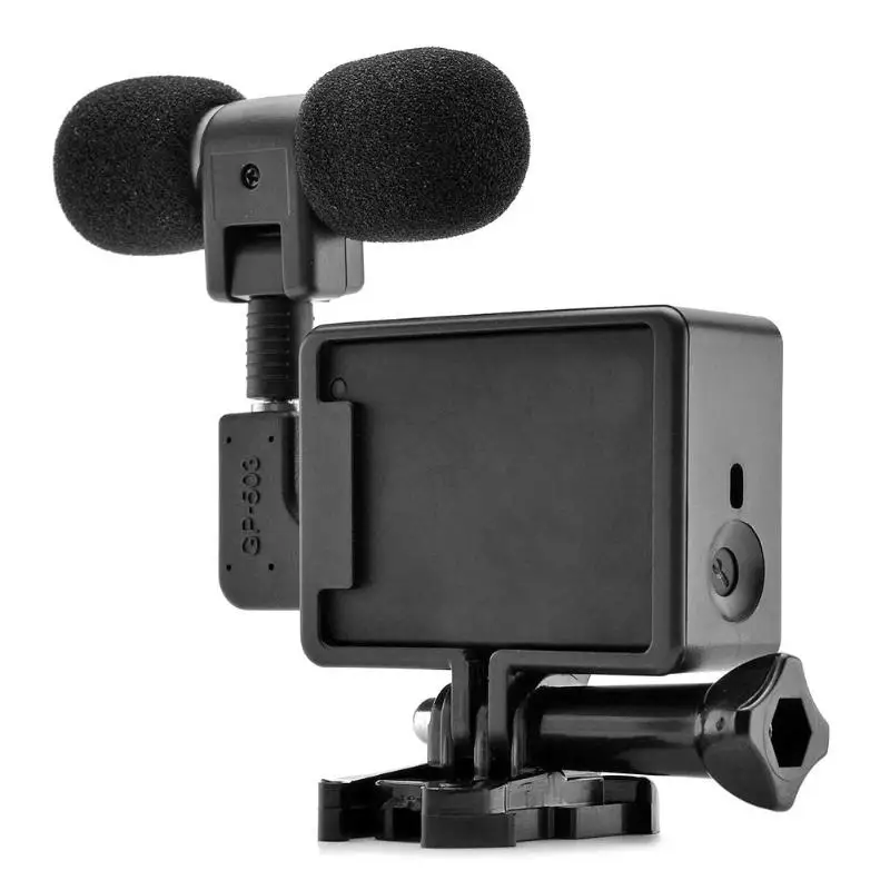 Внешний мини стерео микрофон 3,5 мм микрофон для Go Pro Hero 3/3+/4 Спортивная камера чувствительность-38 dbv уровень шума 34 дБ SPL