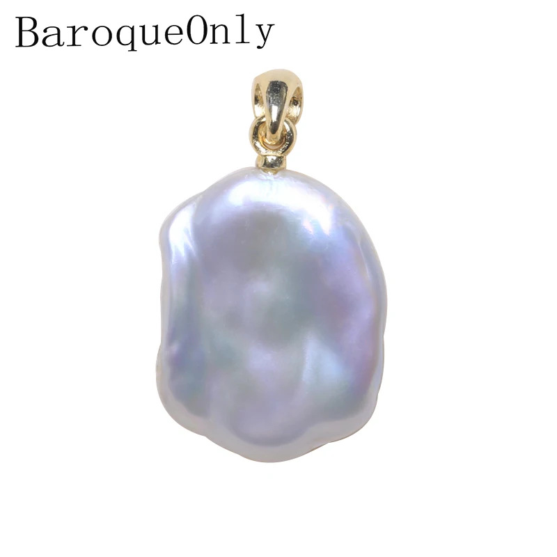 BaroqueOnly 925 пробы Серебряный кулон пресноводный неправильный чокер с жемчугом подвеской ожерелье INS ювелирные изделия для женщин дизайн