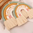 Настенный гобелен в скандинавском стиле, ручная работа, Радужный декор для детской комнаты, домашние украшения для дома