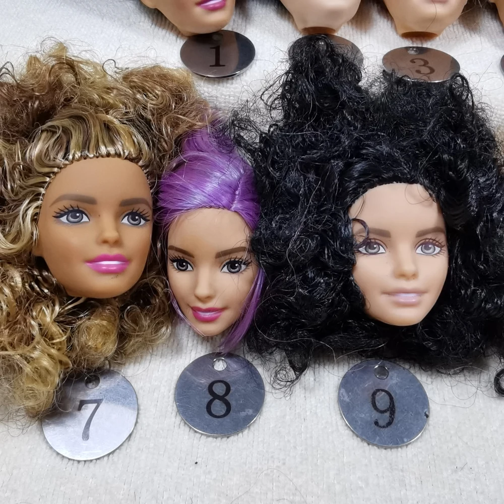 B666-8 Original Foreign Trade West Asia Dimples Beauty 1/6 OOAK NUDE Doll Head Mussed MIXED Hair for DIY | Игрушки и хобби