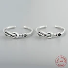 Винтажные узел кольцо высокого качества CZ камень 925 стерлингового серебра кольца для женщин Регулируемый Размеры