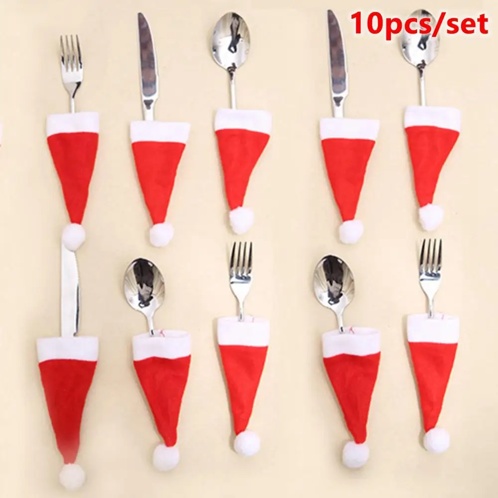Knife Holder 3 Taoup 1 шт. мультяшная Рождественская Подарочная коробка Упаковка металлические рождественские украшения Декор для дома Noel Navidad Санта Клаус рождественские Вечерние - Цвет: Knife Holder 3