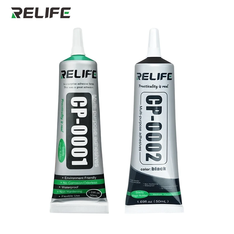 

RELIFE 50ml CP-0001 Transparent Adhesive Clear Liquid Glue CP-0002 Black glue Mobile Phone Frame Repair LCD Screen Glass Glue