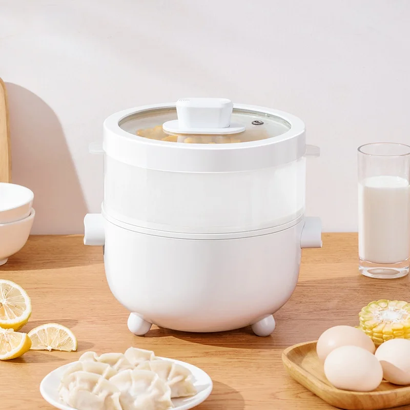 

Electric Hot Pot 2-3 People Multi-functional Electric Cooker Dormitory Students Household Noodles 2L Small Hot Pot 220V