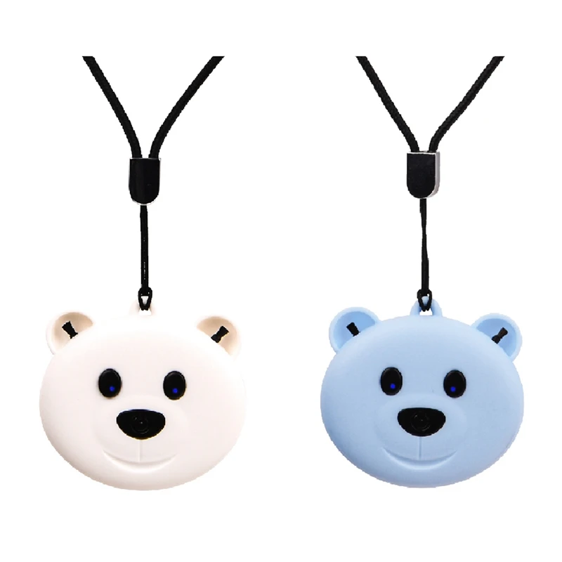 

2 Pcs Air Purifier Wearable Portable Car Oxygen Bar 200MAH Battery Negative Ion Hanging Neck Air Purifier,White & Blue