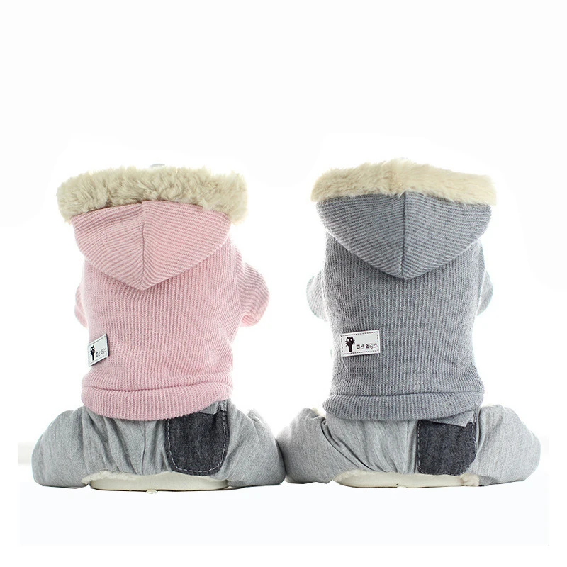 Одежда для домашних животных в целом утолщение Собака Комбинезон щенка костюм