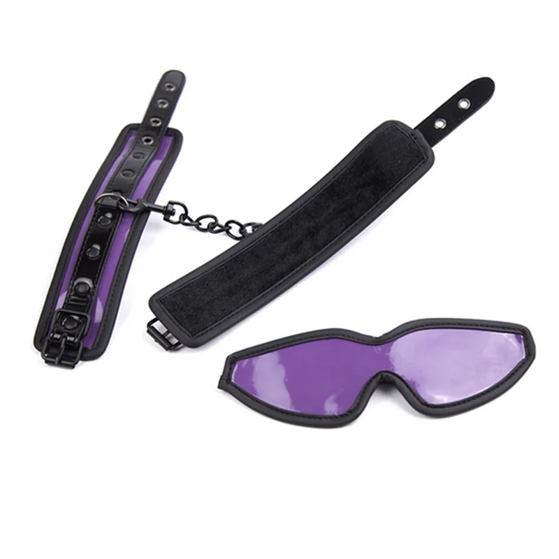 Новинка 2 шт./комплект фиолетовые кожаные маски наручники фетиш сексуальный