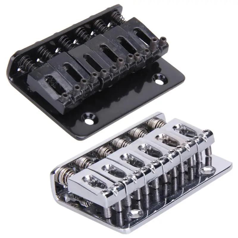 6 string 65mm metall fest hardtail sattel brücke top load gitarre saitenhalter mit 5 schrauben für elektrische gitarre zubehör free glo