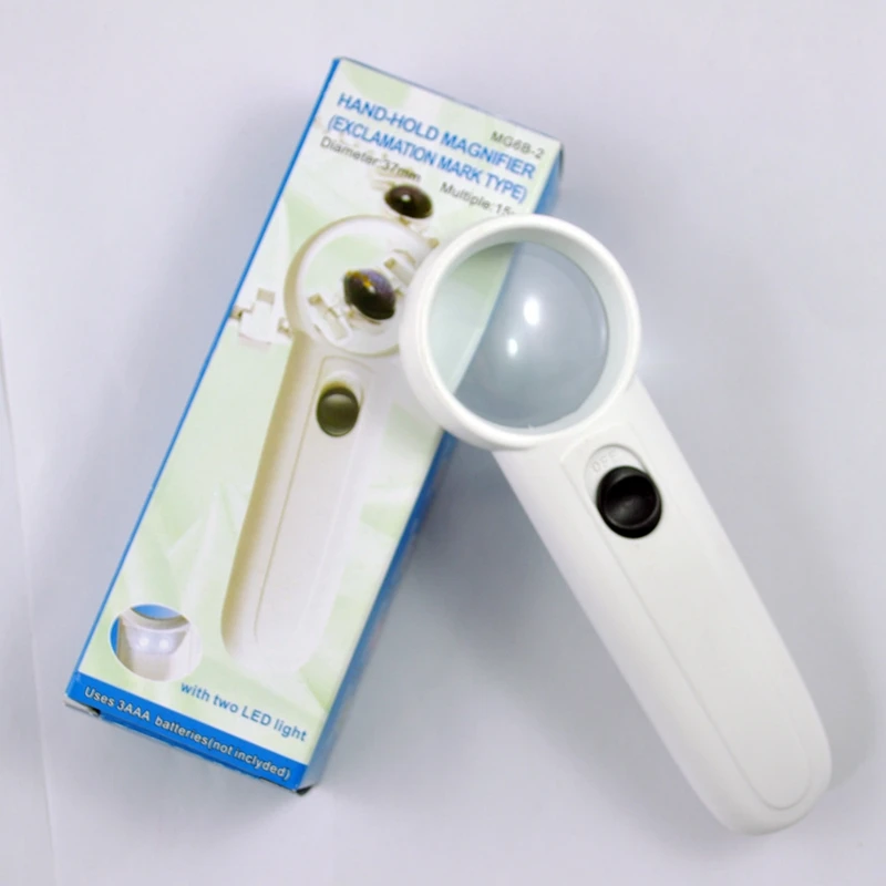 GTBL SODIAL(R) 12X светодиодный светильник переключателя ручной чтения лупа для карты |