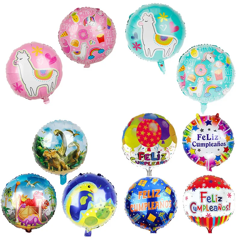 18 дюймовый Круглый фольгированный воздушный шар Мультяшные шары на день