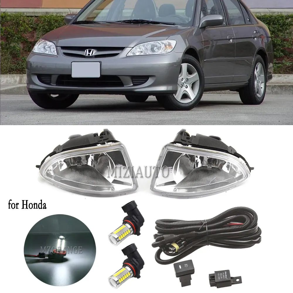 Светодиодный ные Противотуманные фары s для Honda Civic 2004 2005 светодиодные передние