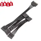 1 шт. 4Pin 18AWG провода для жесткого диска IDESATA Molex до 5-Порты и разъёмы 15Pin SATA Мощность кабель Шнур привод жесткий диск SSD PC Сервер DIY Лидер продаж