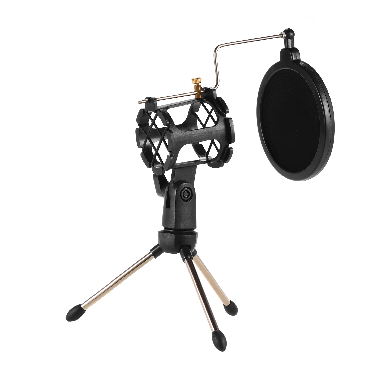 

Mini Desktop Microphone Stand + Shock Mount Mic Holder + Filter Kit for Studio Recording High-quality