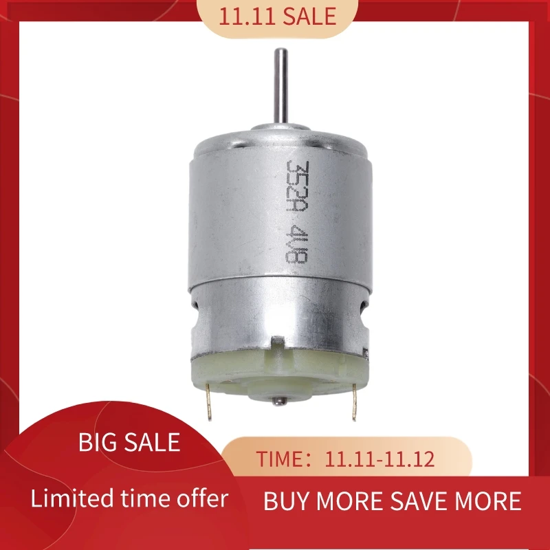 

RS380 DC 1.5-18V 30000RPM Micro Motor 38x28mm for RC Model Toys DIY, Silver