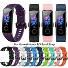 Ремешок силиконовый для Huawei Honor Band 4 5, сменный Браслет для наручных часов Honor Band 4, аксессуары для Honor Band 5