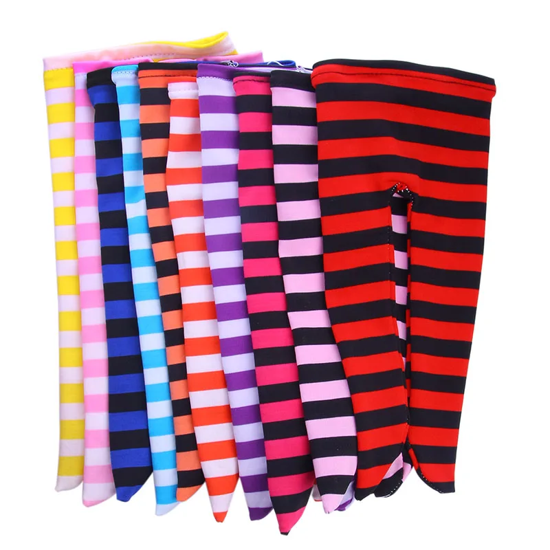 Облегающие леггинсы в полоску для девочек футболка новорожденных американская