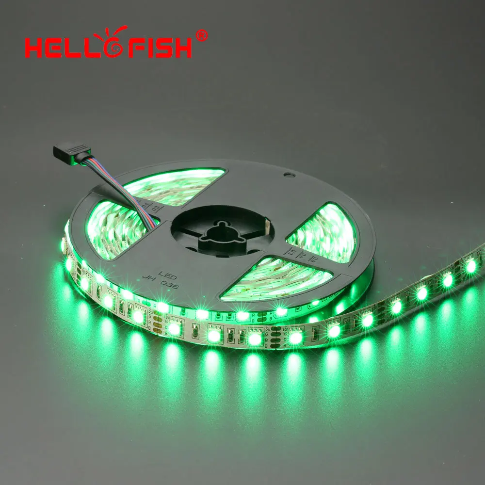 Hello рыбы 5 м двойной Слои печатной платы 5050 RGB 300 и 24 ключ контроллер комплект