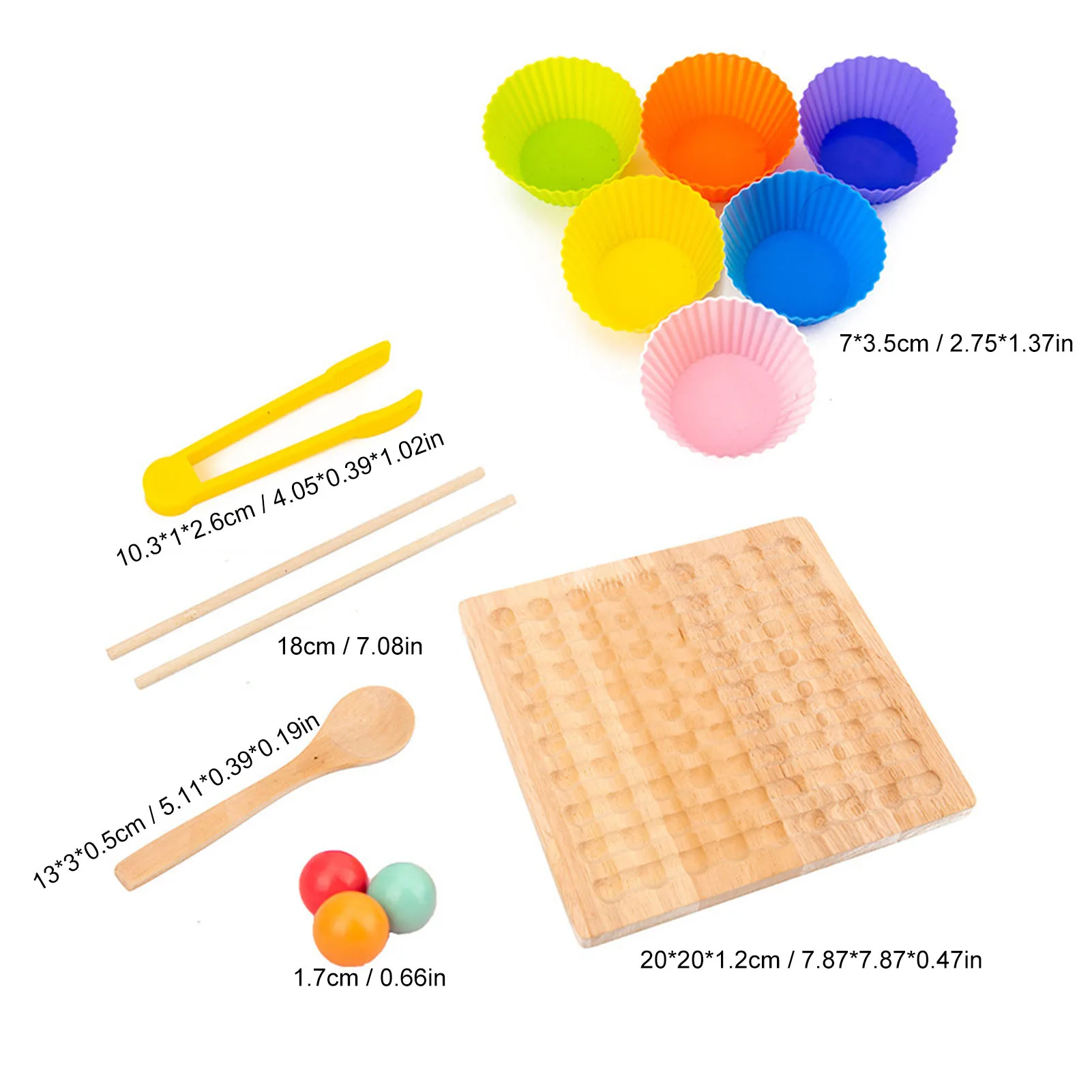 

Rainbow Montessori Educational Toys Wooden Clip Beads Rainbow Toy Go Games Set Dots Beads Board Games Toy Rainbow Clip Bead