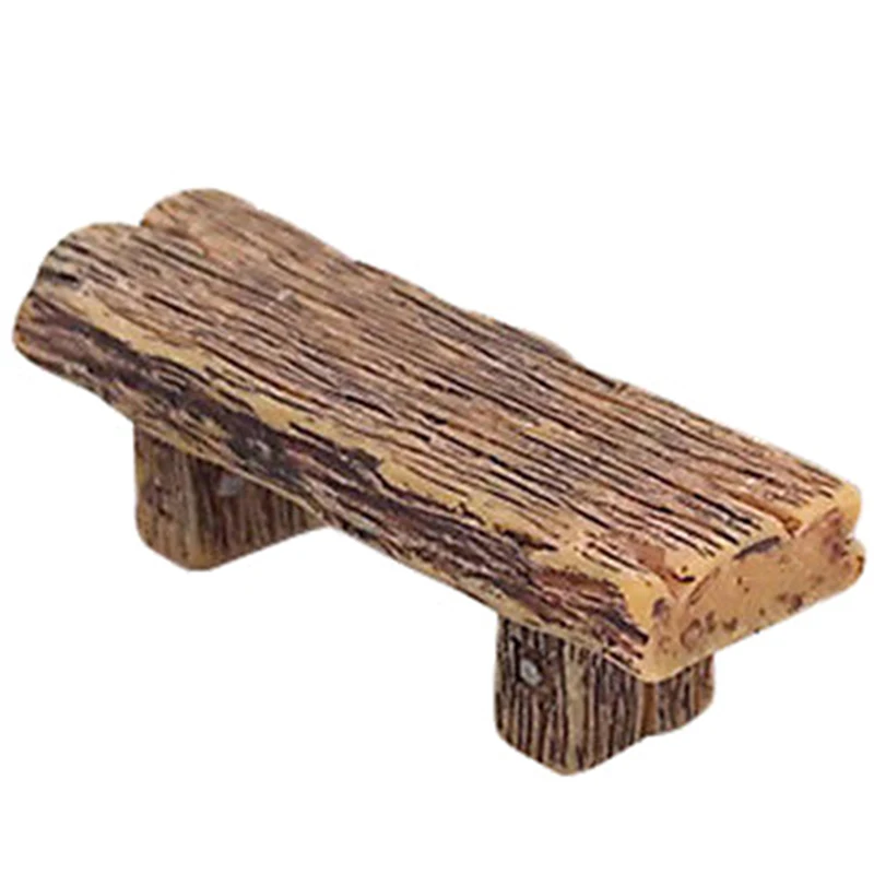 Садовая длинная деревянная скамейка Миниатюрный Кукольный дом украшение