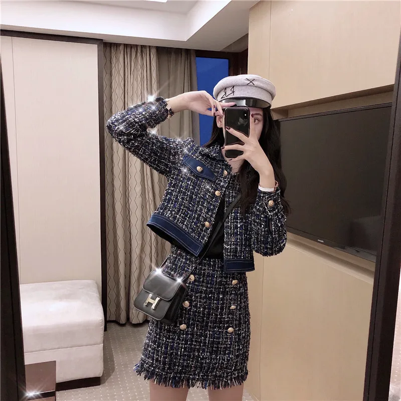 Осенний костюм из двух предметов BJYL женский Молодежный в Королевском западном