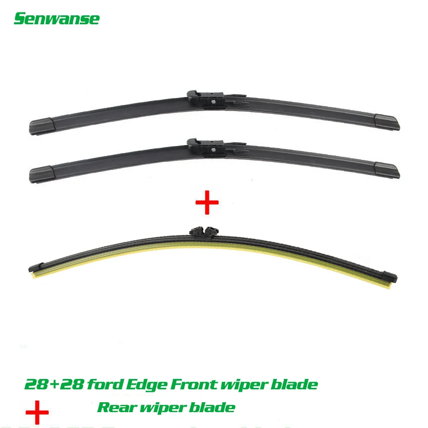 

Senwanse Front and Rear Wiper Blades For Ford Edge MK2 2015-2018 Car Windshield Windscreen Wiper 28"+28"+15"