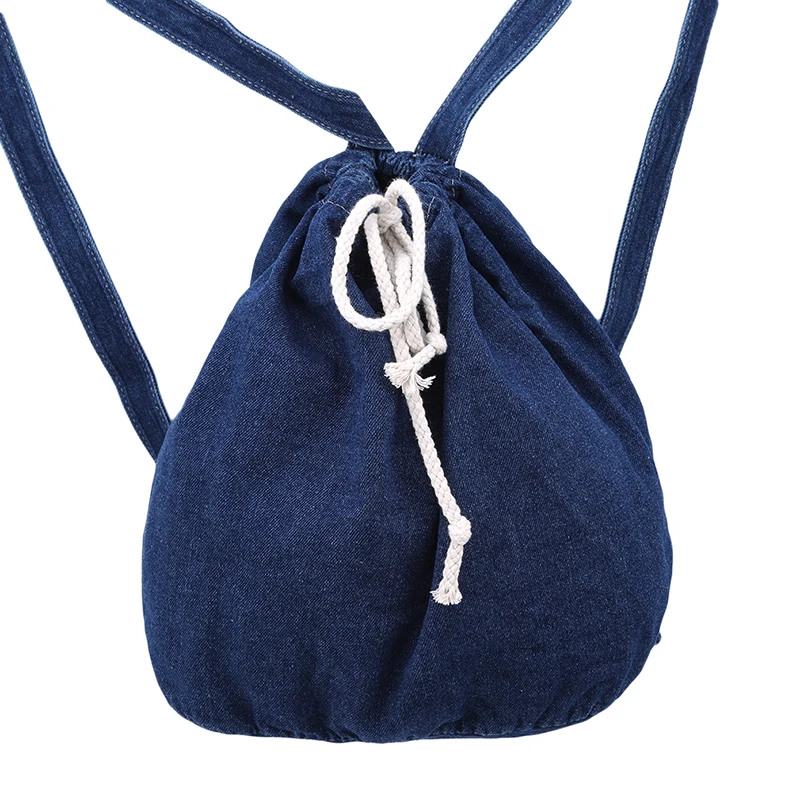 

Fashion Female Travel Rucksack Hot Sale Casual Women Denim Backpacks Drawstring School Bags For Teenagers Girls Shoulder Bag