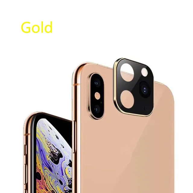 Золотой Чехол для iPhone X XS MAX чехол для iPhone 11 Pro Max 11Pro Защита объектива Роскошный металлический чехол для камеры xmax x s - Цвет: Золотой