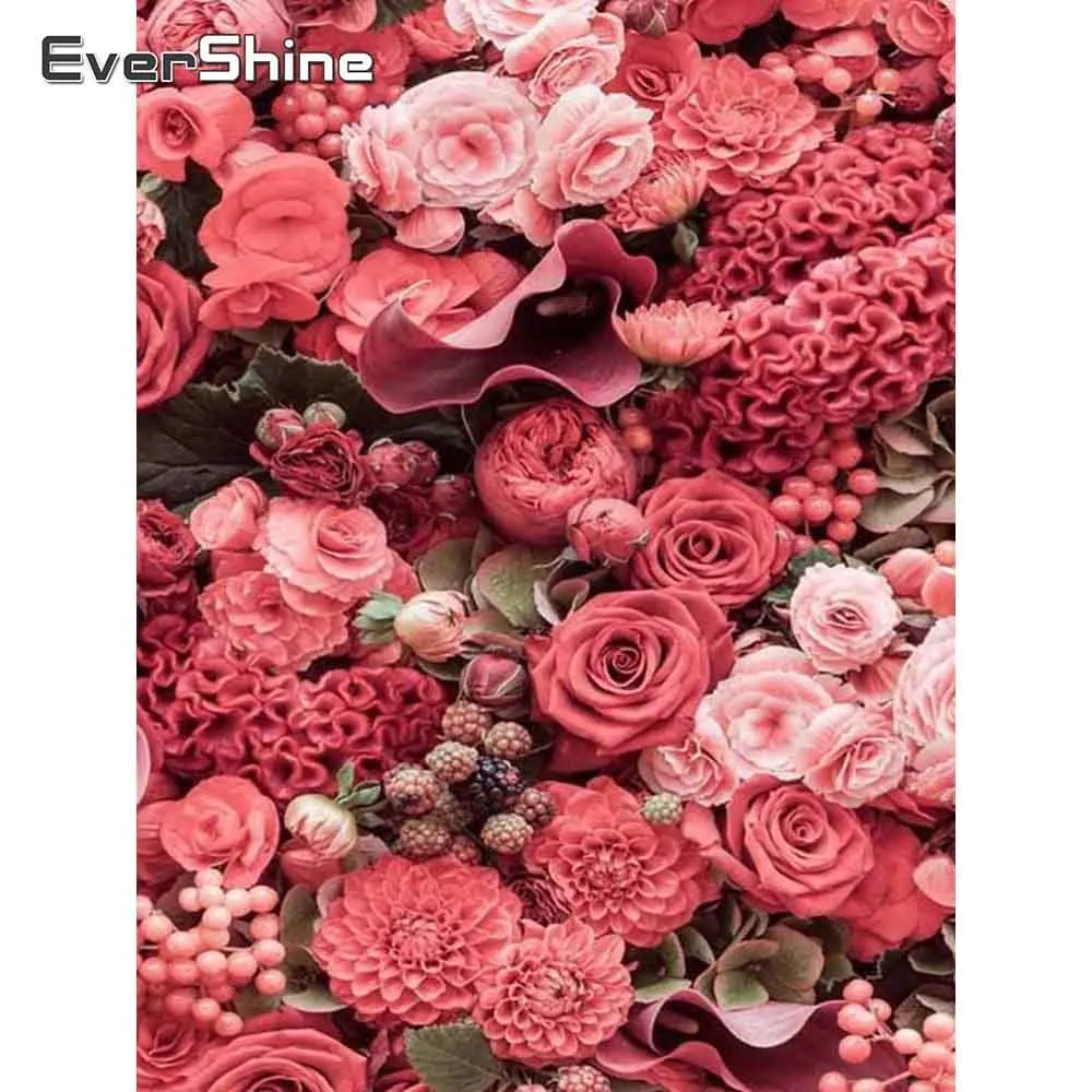 

EverShine Алмазная мозаика цветы вышивка крестиком Алмазная живопись Полный квадратный раунд Роза картина стразы подарок ручной работы домашн...