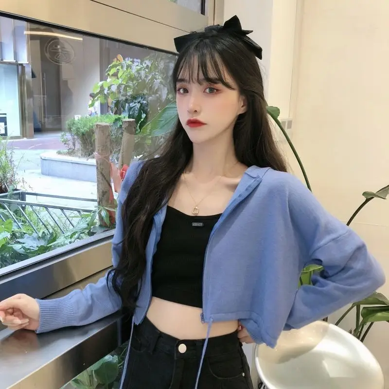 Женские свитера кардиган зимний свитер пальто короткий вязаный с открытым